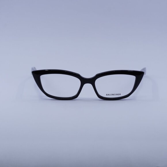Balenciaga BB0063O 001 Eyeglasses Black 52mm Cat Eye Frame - Picture 4 of 10